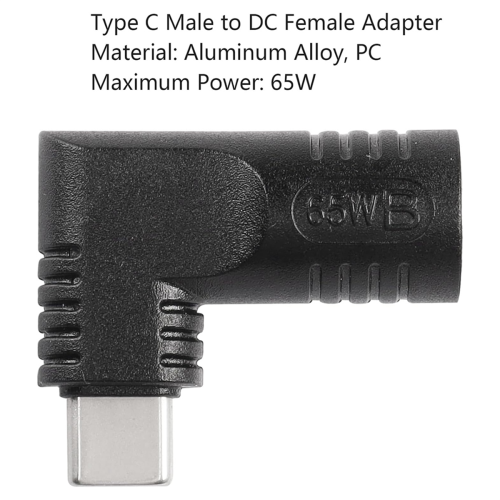 65W PD DC honingång till USB typ C hane strömadapter 2