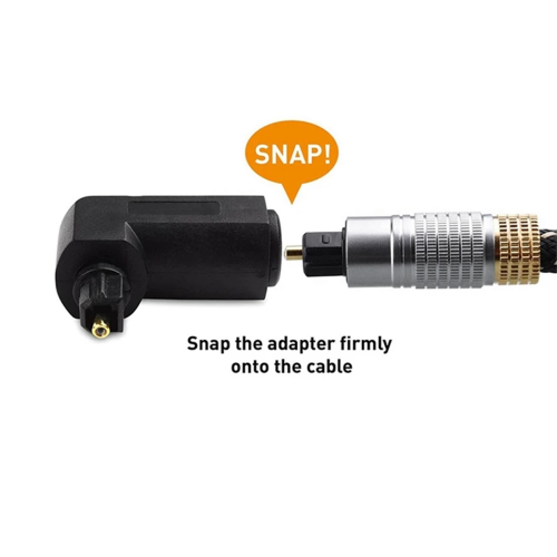 2PCS Audio Video Kabel Digital Optical 90 Grad Audio Kabel Adapter 2