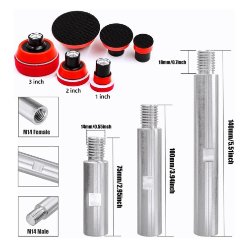 Conjunto de bielas de extensão para esmerilhadeira angular com rosca M14 1