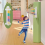 Verticale springtester voor kinderen Cartoon eend muurgemonteerde springtrainer 4