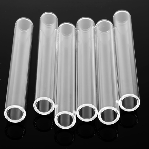 Tubo de vidro borossilicato transparente de 4 polegadas com 6 peças, 12 mm de diâmetro externo, 8 mm de diâmetro interno e 2 mm de espessura 1