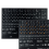 Adesivos para teclado russo com layout de letras, letras brancas 2