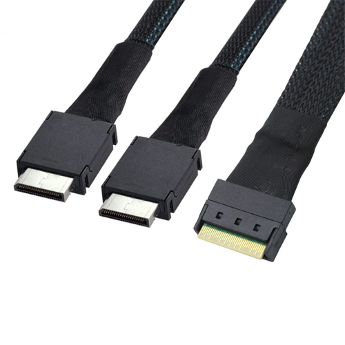 Λεπτό καλώδιο υψηλής ταχύτητας sas SFF-8654 8i σε Oculink SFF-8611 4i x2 1