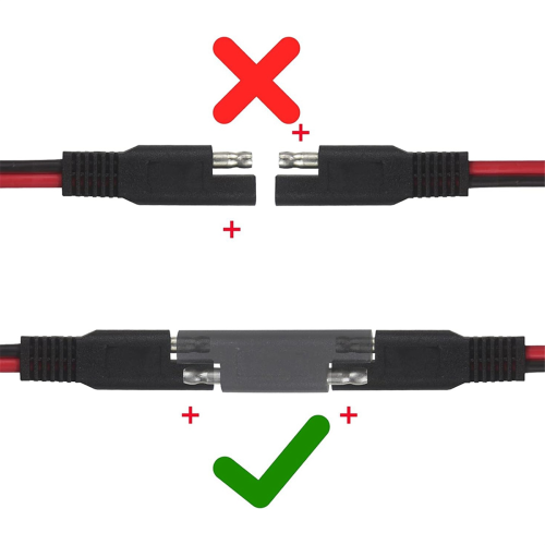 SAE-kontakt för solpanelbatteriladdare – 5-pack 2