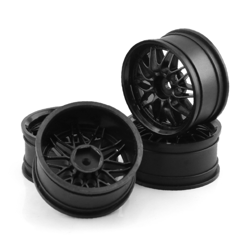 4 pezzi di mozzi ruota in plastica da 1,9 pollici e 52 mm, neri 2