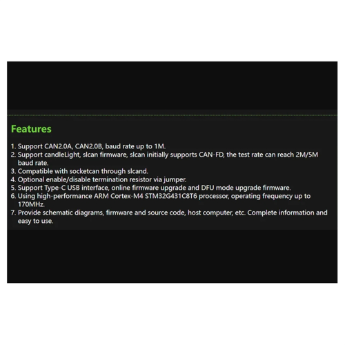 CANable V2.0 Pro CANbus-sändtagare USB till protokolladapter 1
