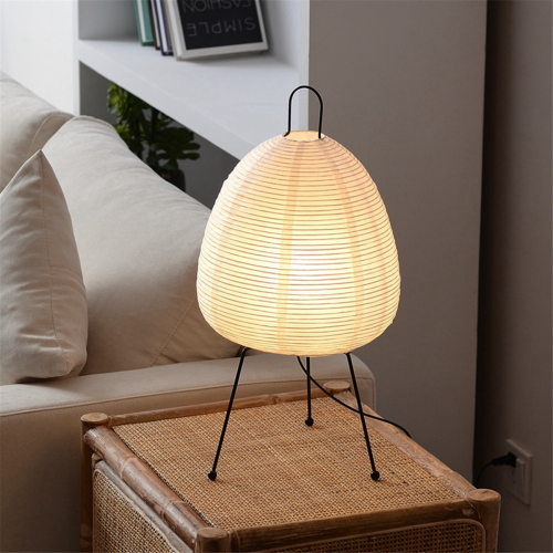 Japanese Rice Paper Lantern LED Table Lamp Tripod Floor Lamp,EU Plug 1