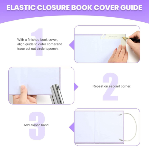 5-In-1 Book Cover Guide, Bookbinding Kit, for Making Book Cover DIY 2