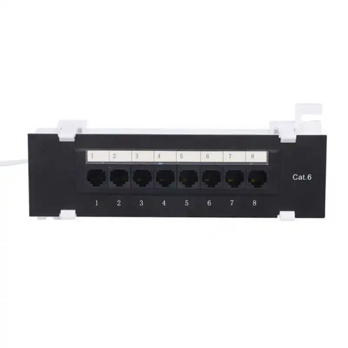 8-portars patchpanel för Cat. 6 mångsidig datacenterplastväggmontering 2