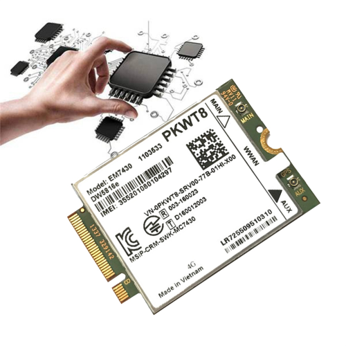 EM7430 DW5816E 4G LTE-modul+2XAntenn GOBI6000 2