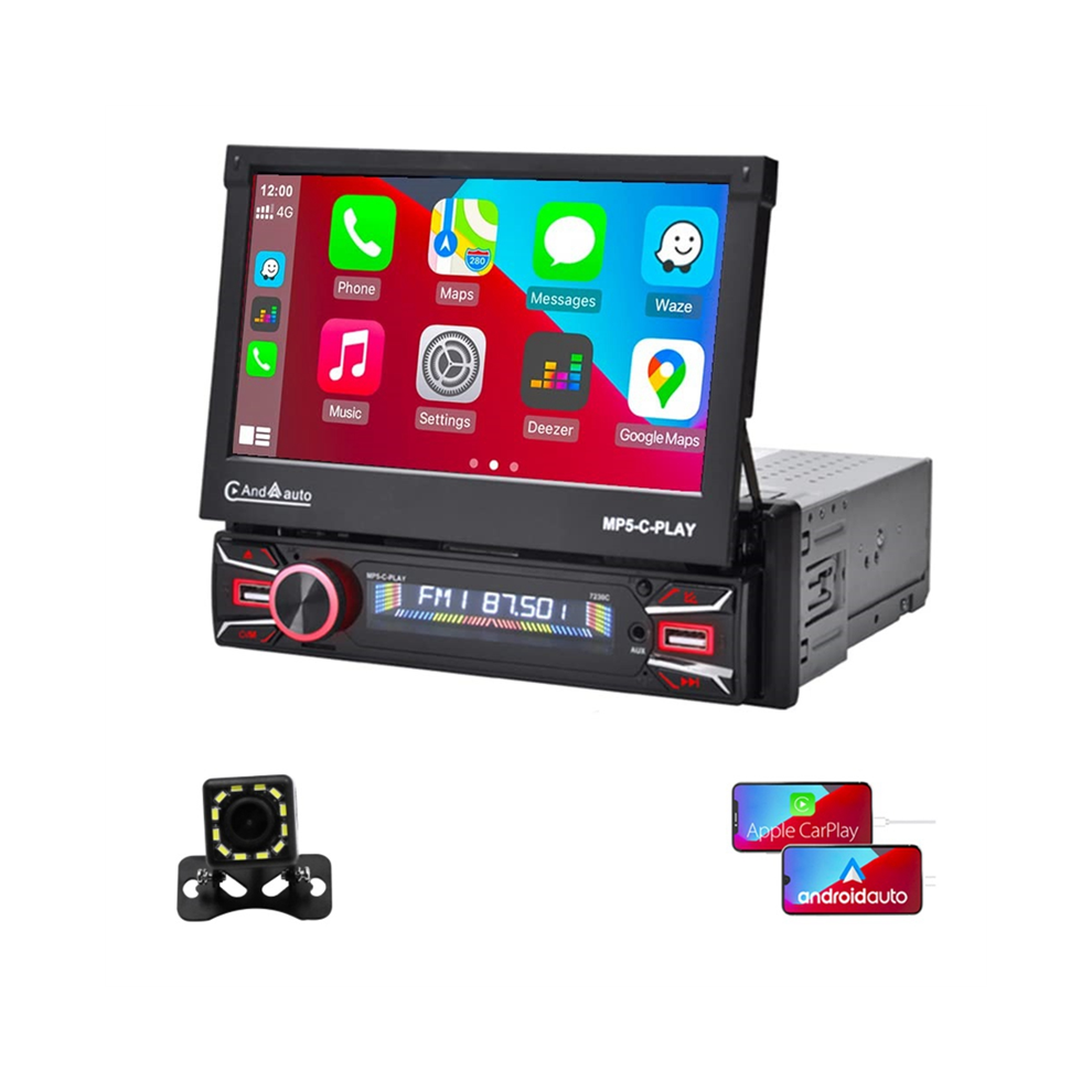1Din Car Stereo Wireless Carplay Android Auto 4851292832253
