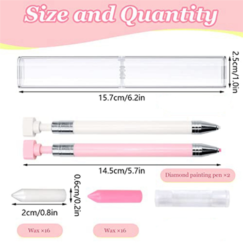 Stifte-Set, 2 Wachsstifte mit 32 Wachsen (Pink) 1