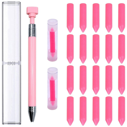 Stifte-Set, 2 Wachsstifte mit 32 Wachsen (Pink)