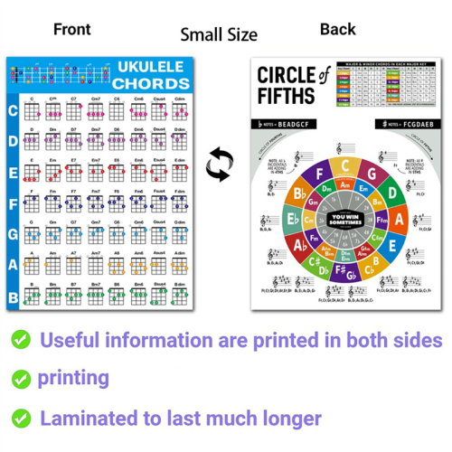 Ukulele Chord Chart Sticker Guitar Chord Chart for Beginner Small 2