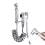Kit de mini-robinet à double commande 1 entrée 2 sorties pour bidet et douche-C 5