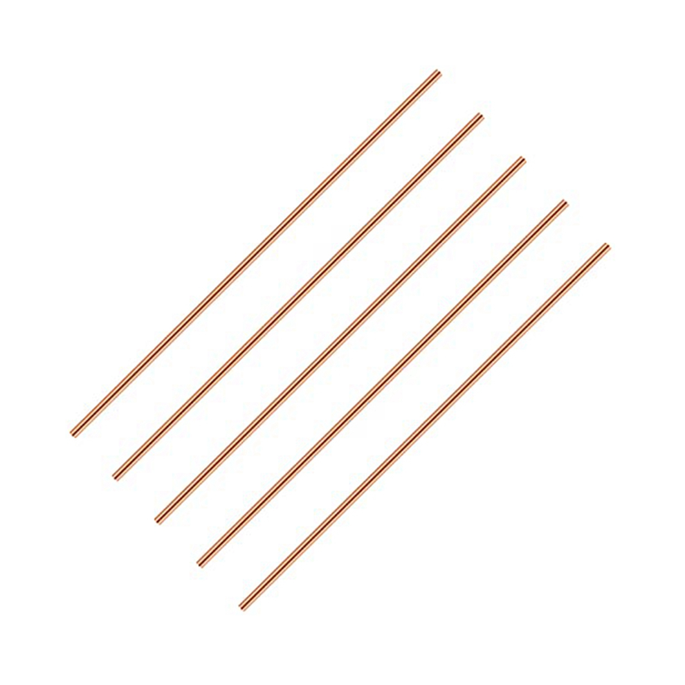 Zuivere koperen ronde staaf, 11,8 inch lang, koperen staaf (5 stuks, 3 mm diameter)