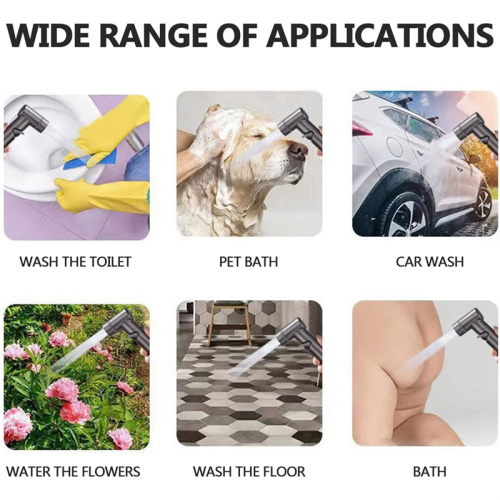 Kit de mini-robinet à double commande 1 entrée 2 sorties pour bidet et douche-C 1