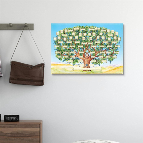 Affiche généalogique vierge à remplir, tableau d'ascendance, A 1