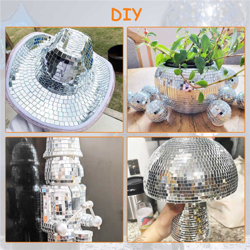 26 PCS Μωσαϊκά πλακάκια καθρέφτη αυτοκόλλητα για χειροτεχνίες DIY 1