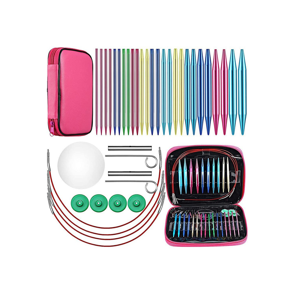 Set van 26 verwisselbare aluminium rondbreinaalden