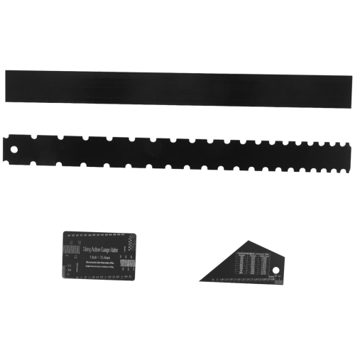 4Pcs Guitar Neck Notched Straight Edge String Action Gauge Ruler 2
