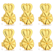 3-Pairs Earring Backs,Earring Backs Lifter (Gold)