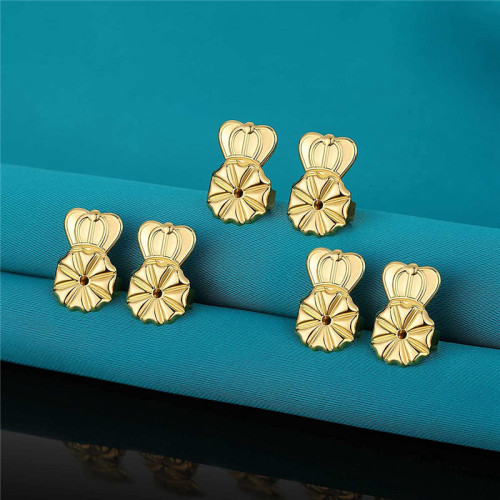 3-Pairs Earring Backs,Earring Backs Lifter (Gold) 2
