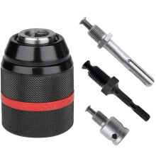 4 st 1/2-20UNF 1,5-13 mm nyckelfri borrchuck med sexkantsskaft/SDS/hylsa