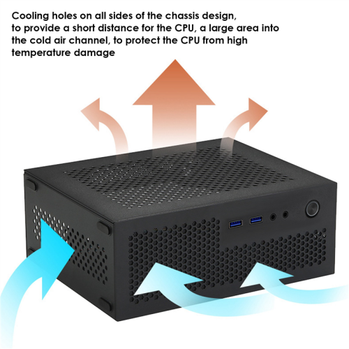 A09 HTPC-datorchassi Mini ITX USB 3.0-datorchassi Svart 2