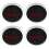 4Pcs 133mm Hubcap for 500 Wheels Centre Hub Caps Set Red 2