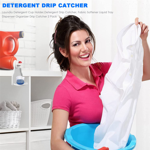 Laundry Detergent Cup Holder,Detergent Drip Catcher, Liquid Tray 2Pcs 2