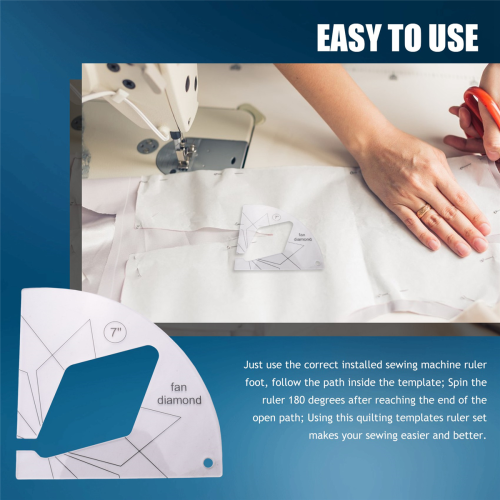 Σετ προτύπων για quilting 11 τεμαχίων - Ακρυλικός χάρακας για quilting μηχανής DIY 2