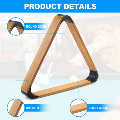 Wooden Billiard Ball Rack Solid Triangle Rack Pool Ball Racks 2