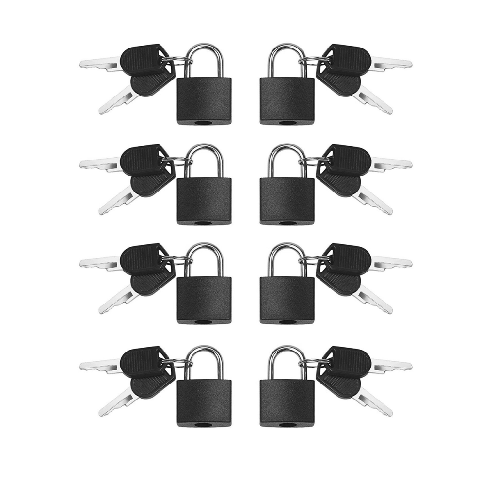 Photos - Door Lock Merkloos 8 Pack Locks Small Padlock with Key Luggage Gym for Outdoor School B