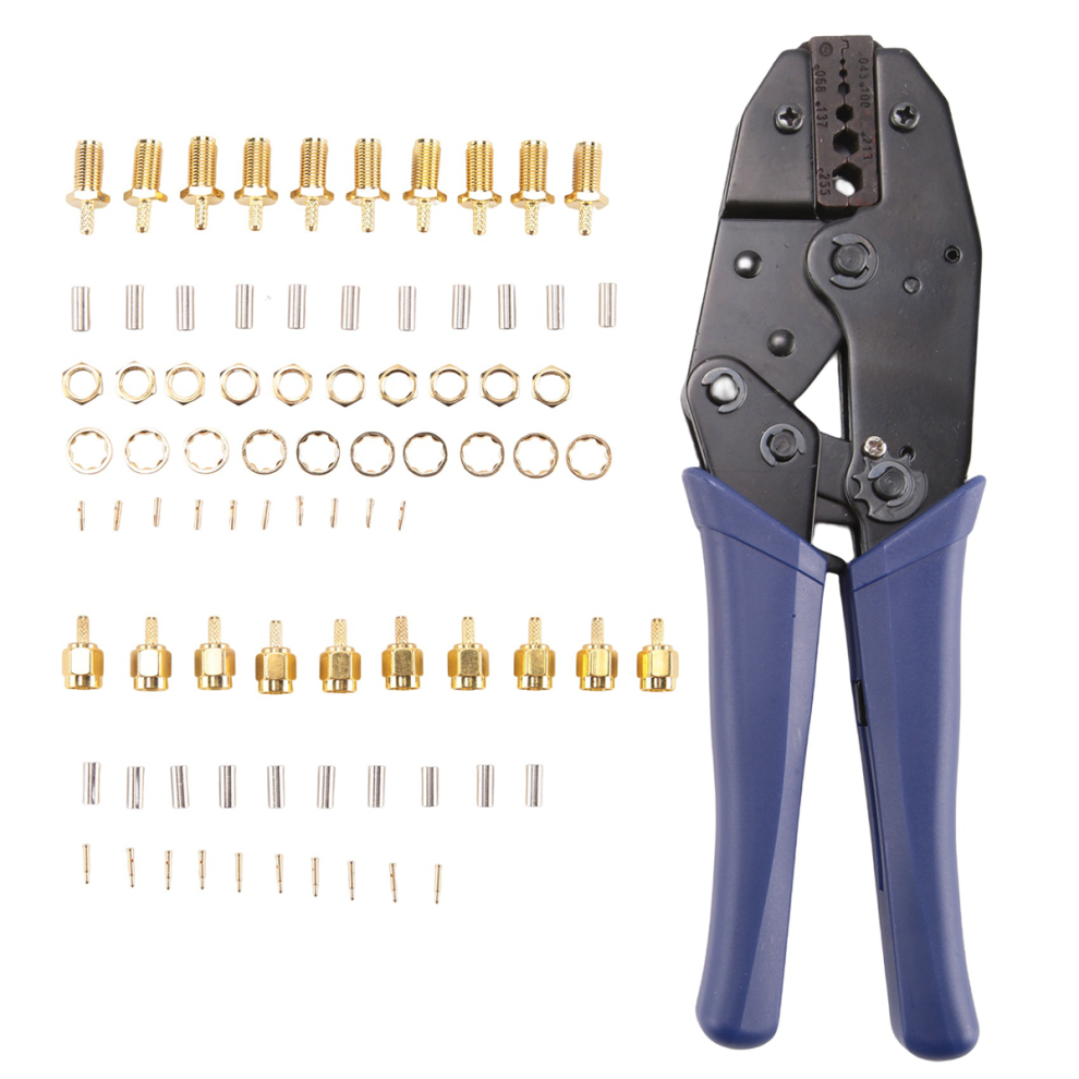 10Pcs Sma Male And Female Coaxial Connectors And Crimper 4851870039166