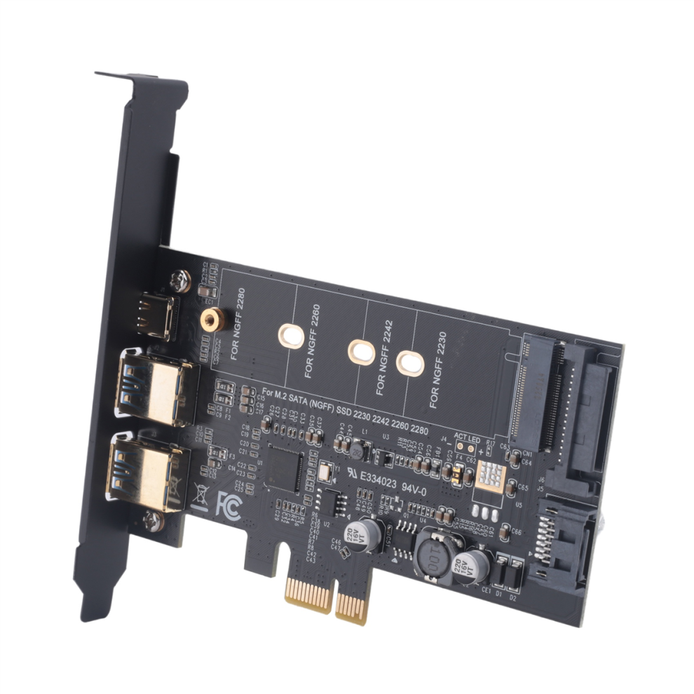 Photos - Card Reader / USB Hub Merkloos PCI-E to USB 3.0 PCI Express Card Incl.1 USB C and 2 USB A Ports