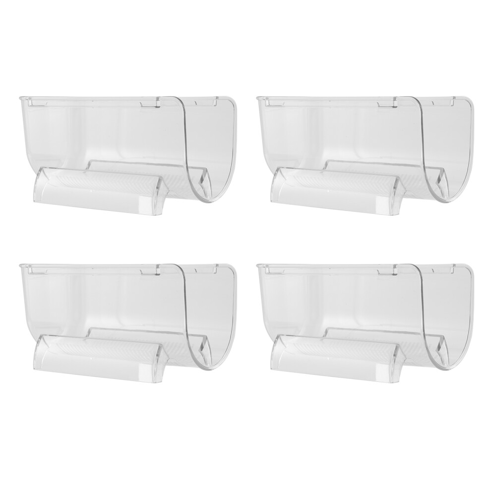 Lot de 4 casiers à vin empilables en plastique transparent pour réfrigérateur