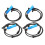 4Pcs Car ABS Wheel Speed Sensor for - X5 E53 2000-2006 34526756380 1