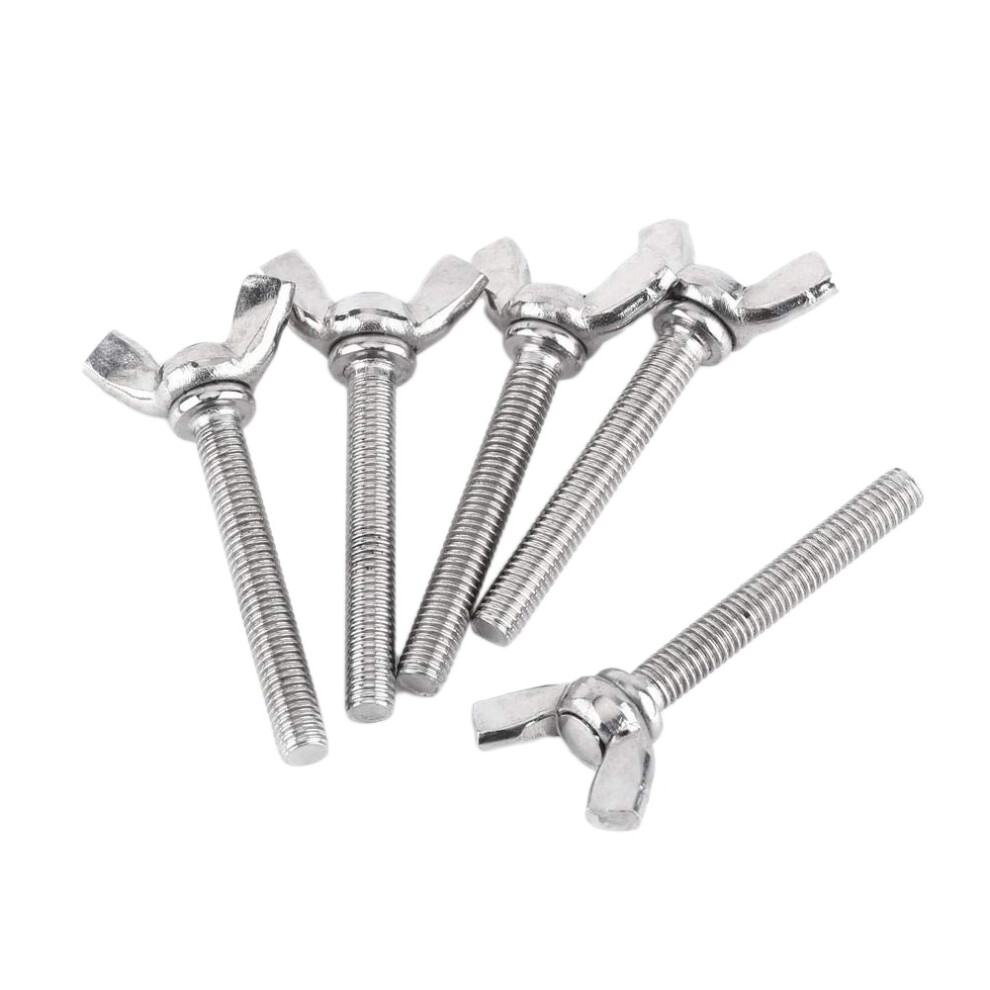 Photos - Nail / Screw / Fastener Merkloos 5 Pcs M5 Butterfly Wing Hand Screws Bolts Set, Full Thread  (M5X40mm)