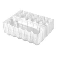 24 stuks plastic eierdozen transparant voor Family Chicken Market - 12 roosters