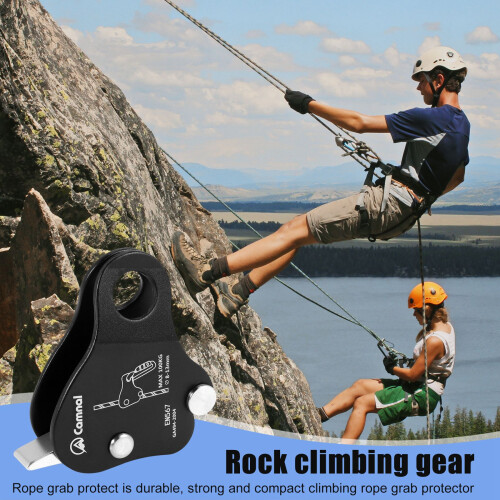 Safety Climbing Protective Ascender 220LB Rope Grip,Black 2