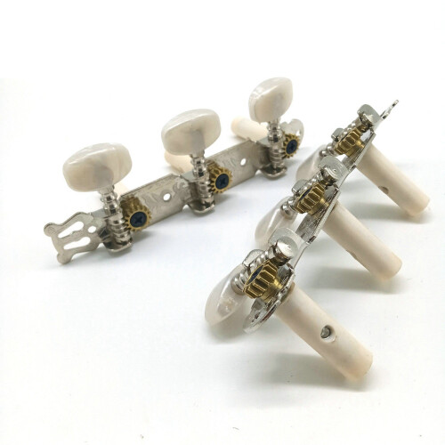 1 set stämskruvar för klassisk gitarr, silver 2