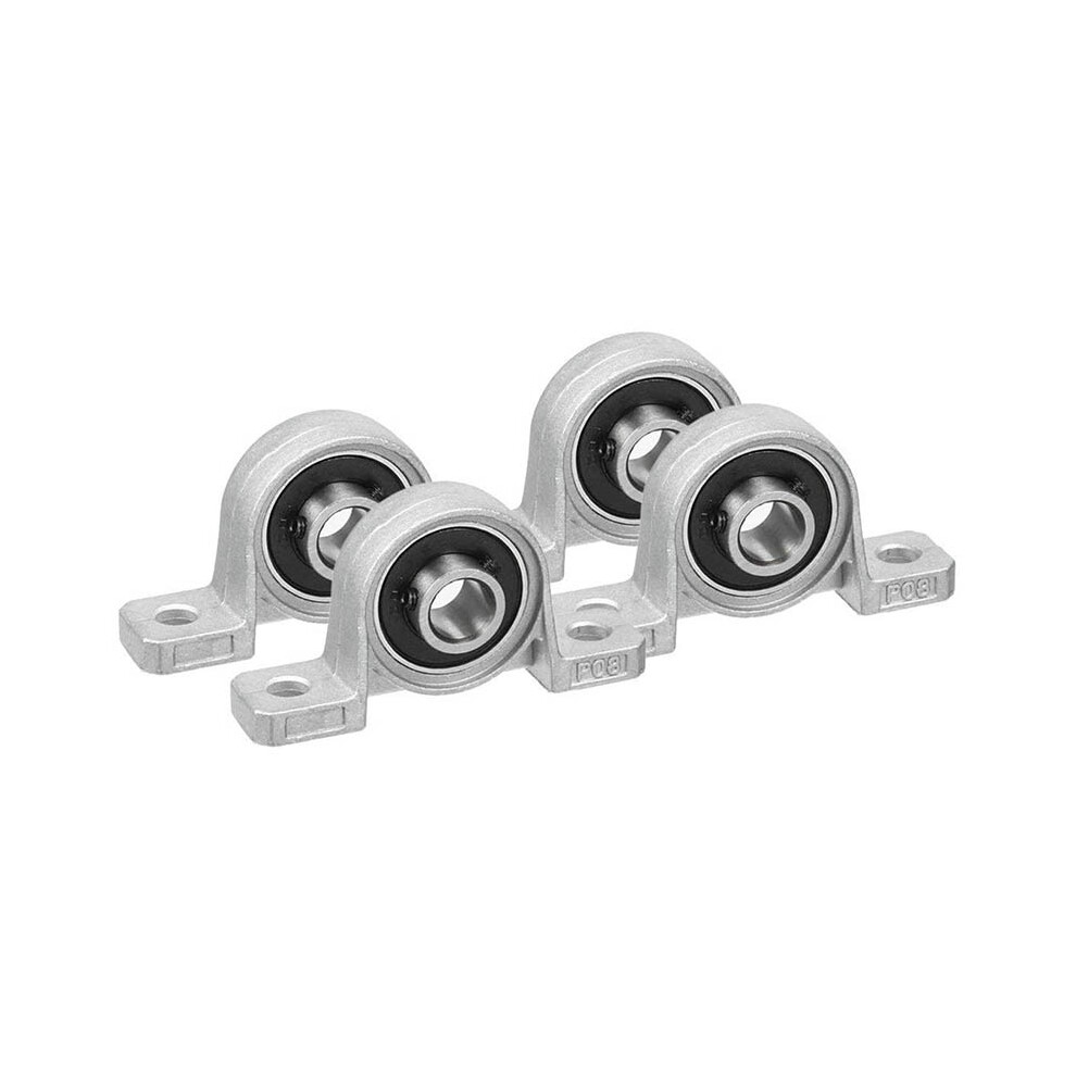Merkloos 4Pcs Kp08 8Mm Bore Zinc Alloy Inner Ball Mounted Floor Insert Bearing