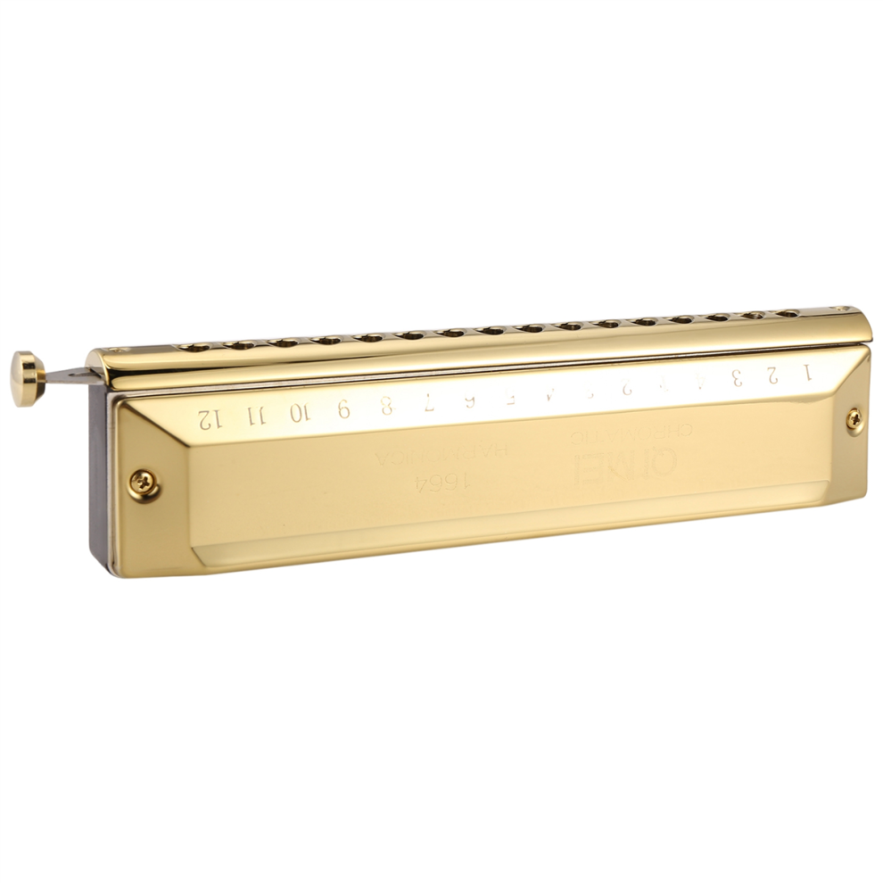 Harmonica chromatique 16 trous 64 tons Orgue à bouche Instruments