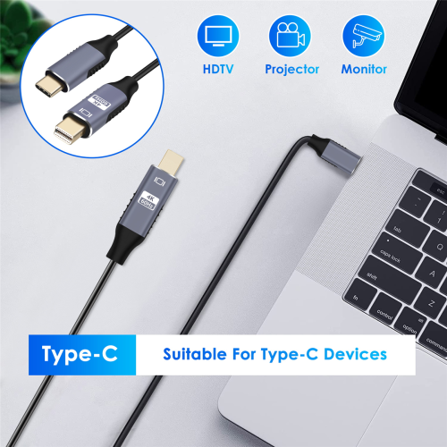 Καλώδιο USB C σε Mini Displayport Καλώδιο USB Type C Καλώδιο προσαρμογέα 4K 2