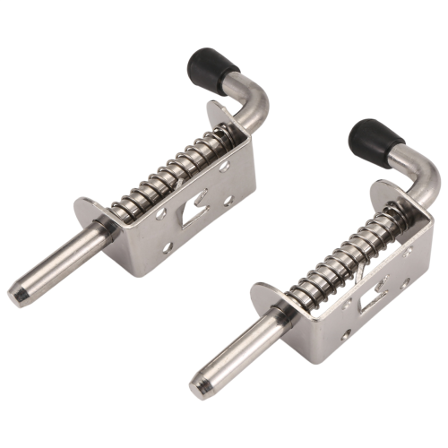 2Pcs 5 Inch Stainless Steel Spring Loaded Latch Pin Bolt 2mm 1