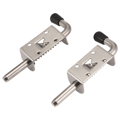 2Pcs 5 Inch Stainless Steel Spring Loaded Latch Pin Bolt 2mm 2