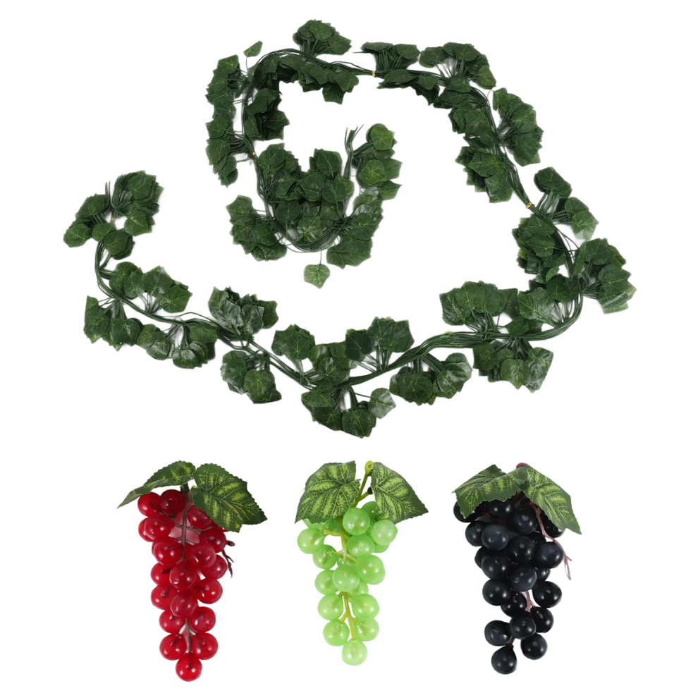 12 brins de vignes artificielles et de feuilles de lierre