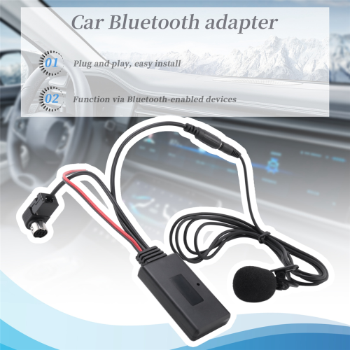 Auto Bluetooth AUX-adapter Audio Telefoongesprek Handsfree Microfoon 2