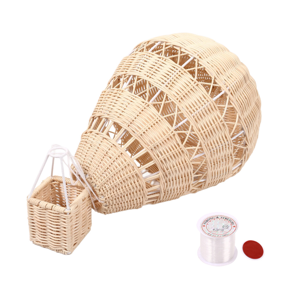 Hand-Woven Rattan Hot Air Balloon Children's Room Decor Photo Props Merkloos